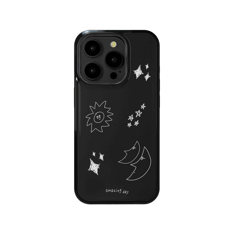 amazing day（アメージング デイ）の「[made] sun, moon, star black ver. (epoxy bumper case)（Smartphone Accessories）」