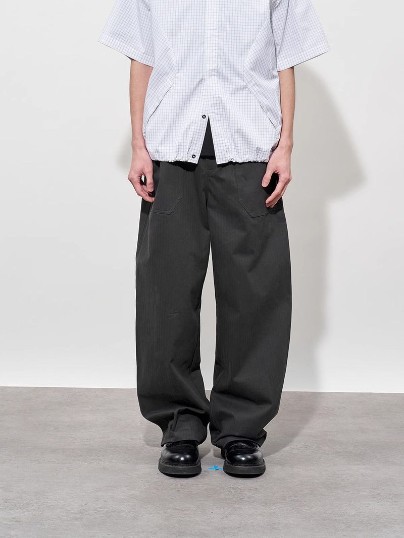 FMACM Dark Stripe Stiff Workwear Machete Pants