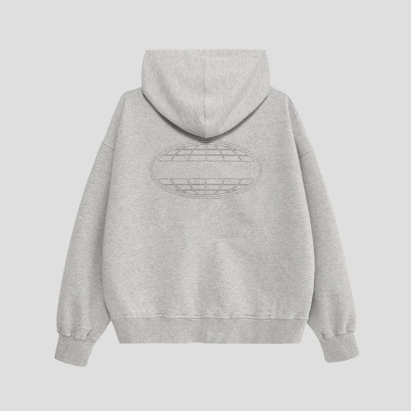 FONTLESS STITCH LOGO ZIP HOODIE