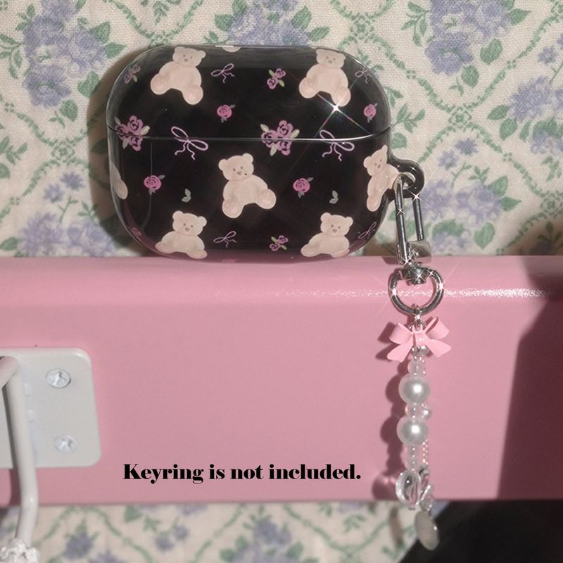 [MADE] vintage bear airpods case (black)