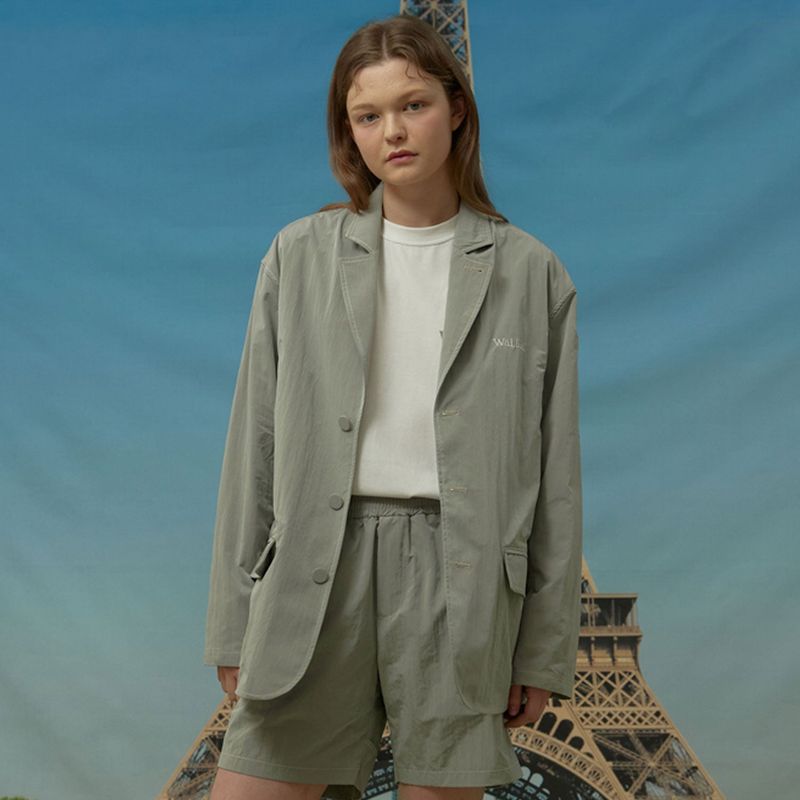 Stitch nylon blazer