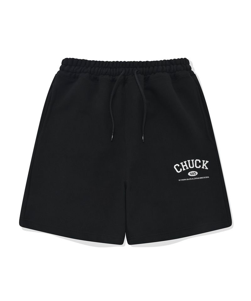 CHUCK（チャック）の「スモールアーチロゴハーフパンツ / CHUCK SMALL ARCH LOGO HALF PANTS (BLACK)（Pants）」