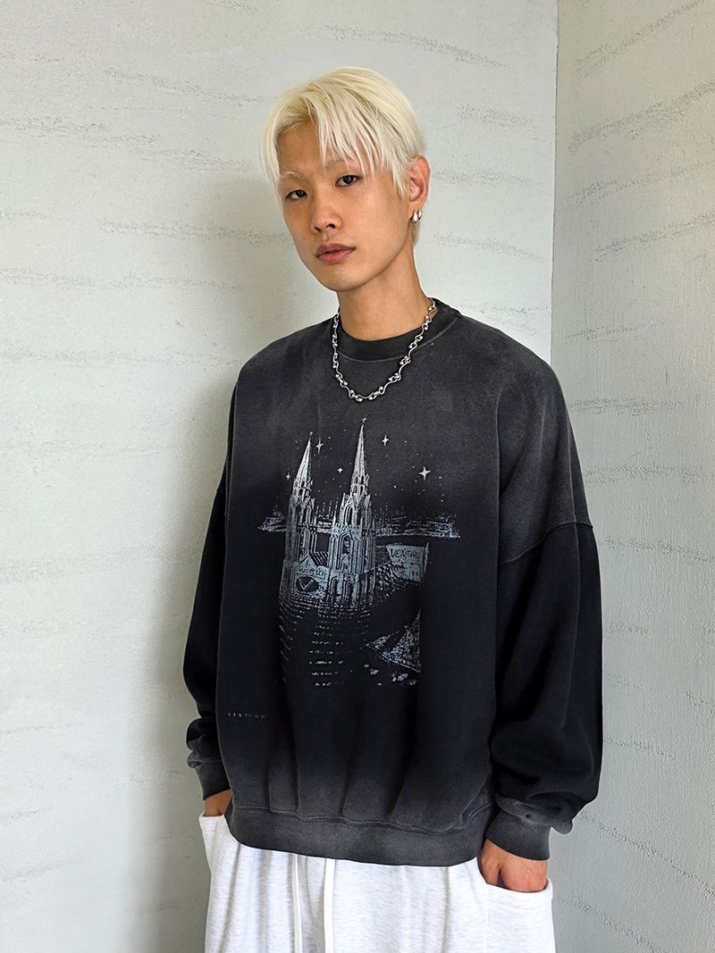 VENTIQUE Castle sweatshirt 2color