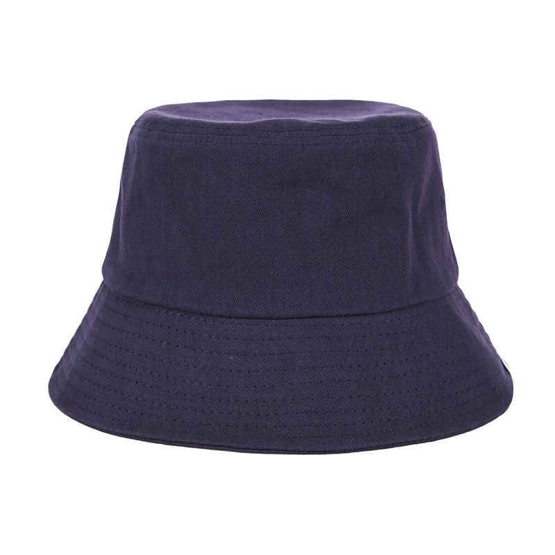 Herringbone label bucket hat NAVY