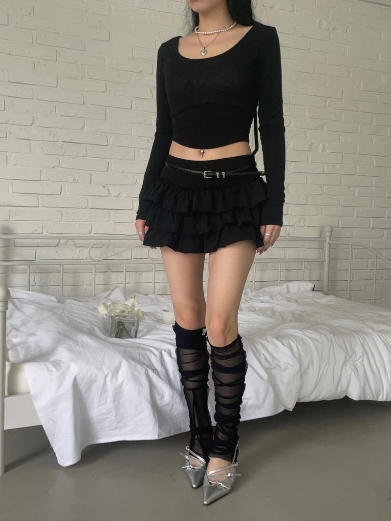Strap mesh leg warmer