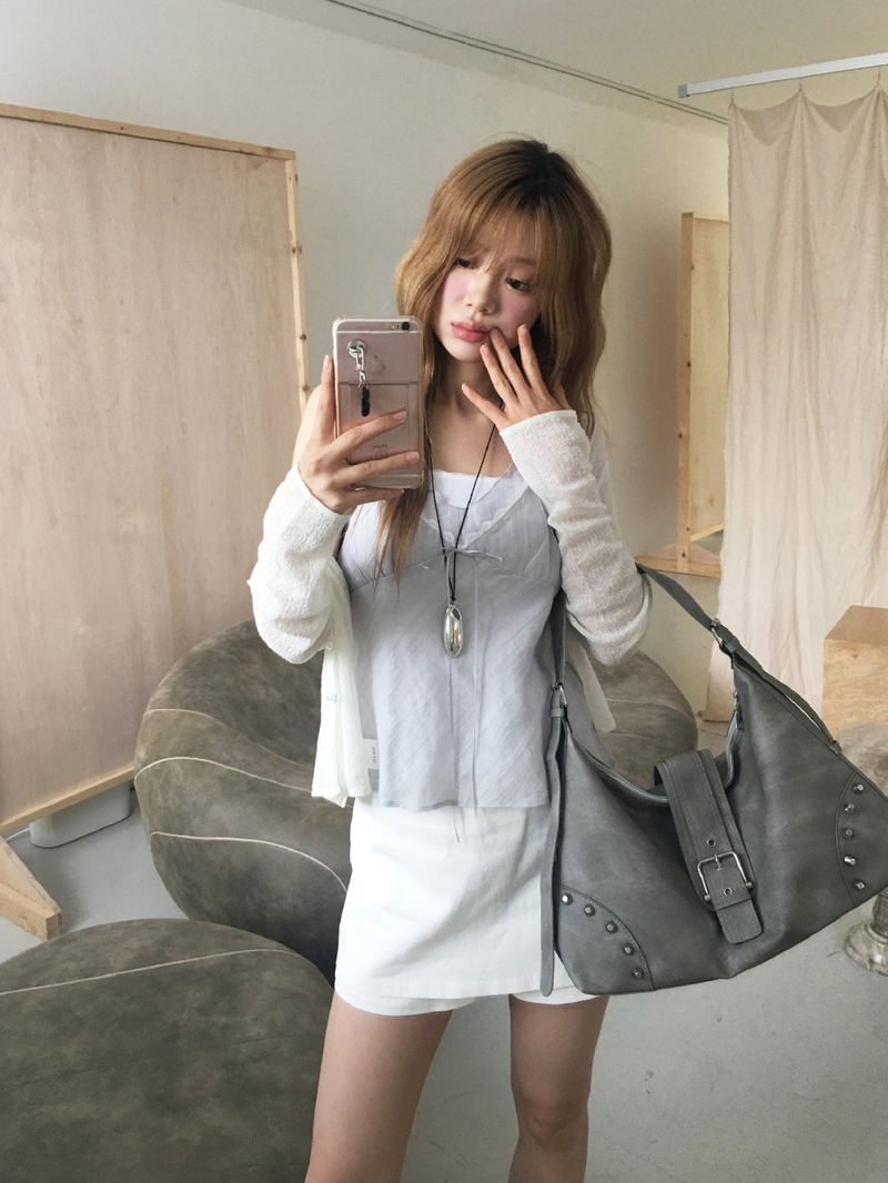 Ash tie-dye shoulder bag