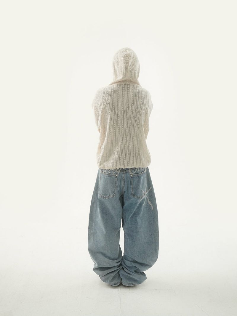 Felid handle denim pants -3C