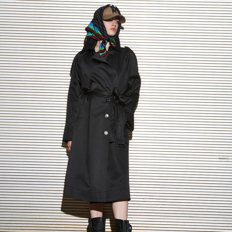  [UNISEX] MILO TRENCH COAT, BLACK