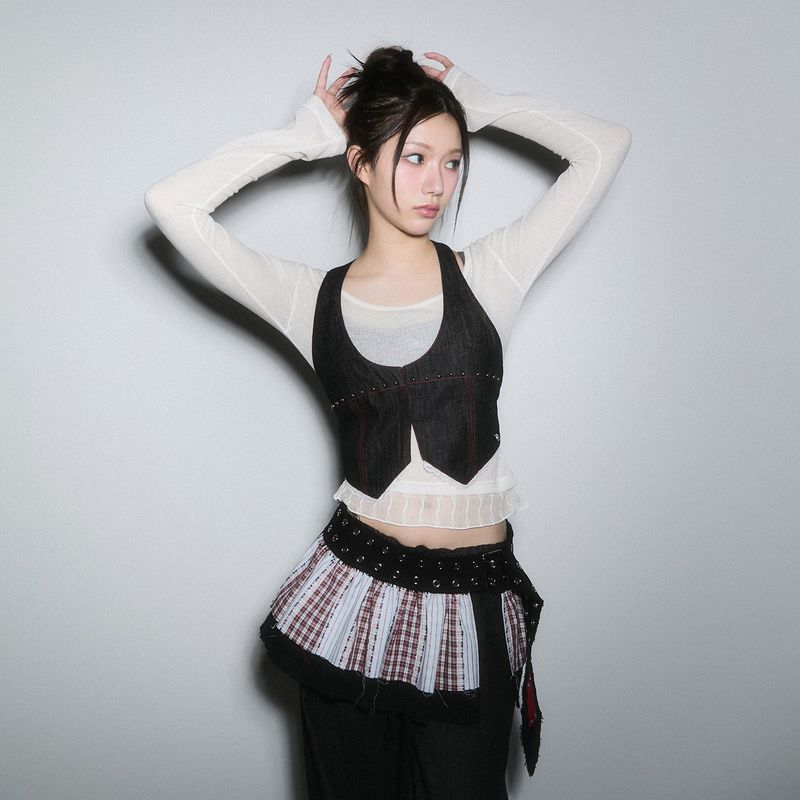 CHERRYQUIRI（チェリーキュリー）の「(2nd reorder) pleats layered belt - red（Fashion Accessories）」