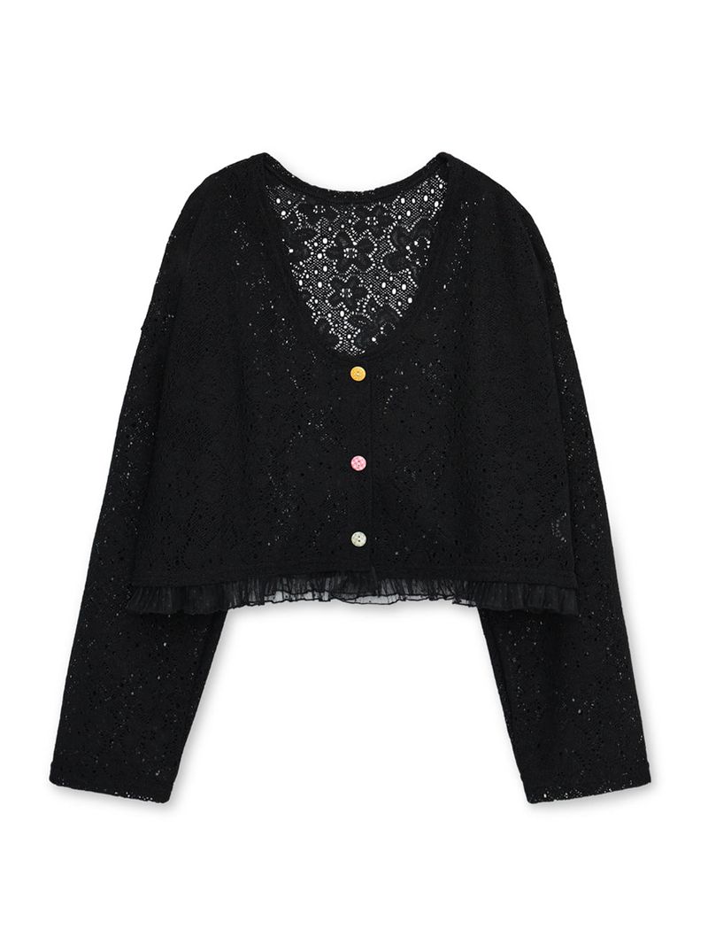 SIWL107(シウォル107)の「Moa Crop Cardigan (Black)(Tops)」