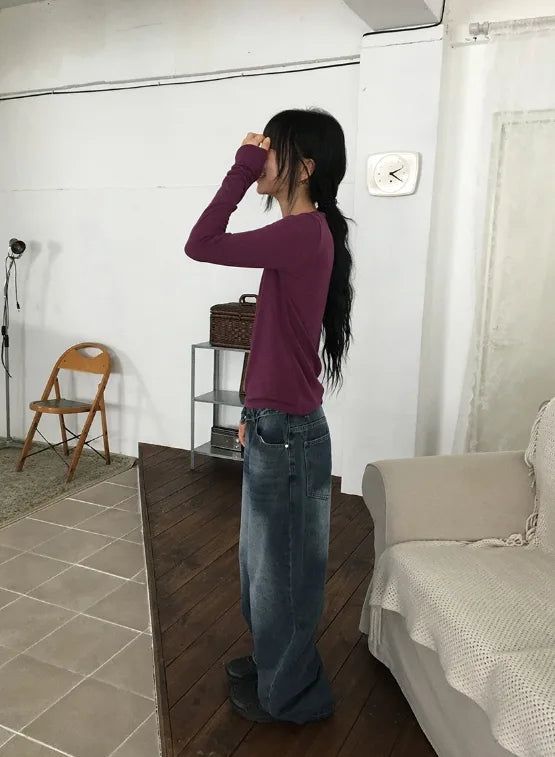 Sophis Obee Folding Wide Denim Pants