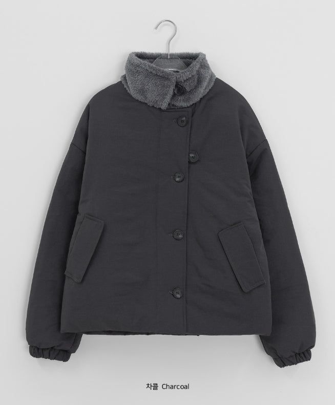 Qumi High Neck Wool Padding Jumper