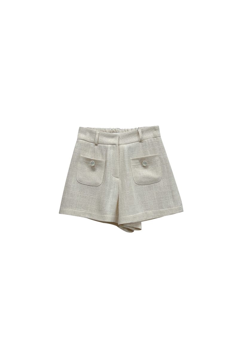 CHERISH TWEED SHORTS PANTS / WHITE