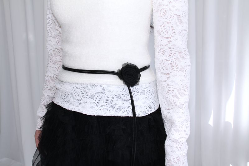 Rose Chiffon Strap Belt