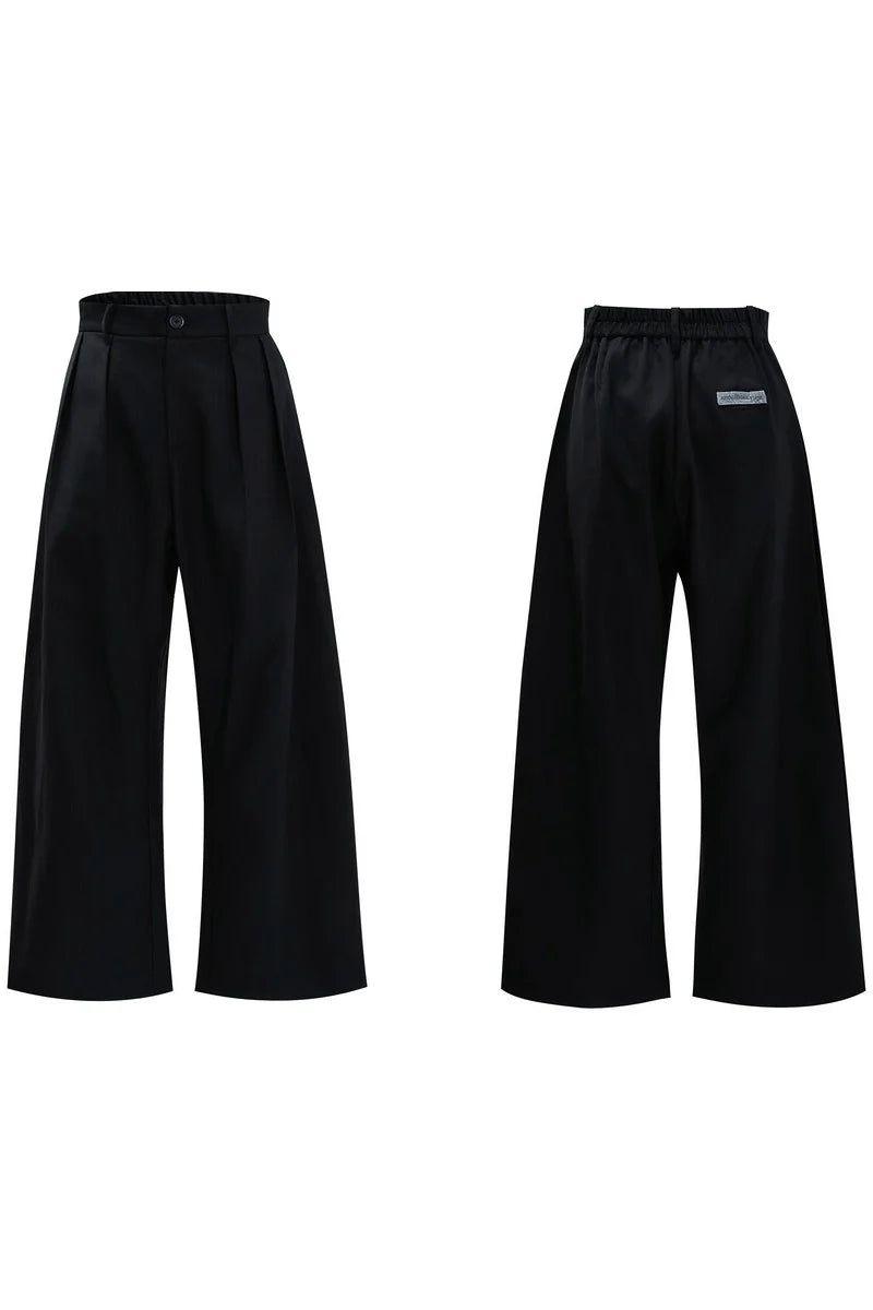Striped Cinched Waist Trousers