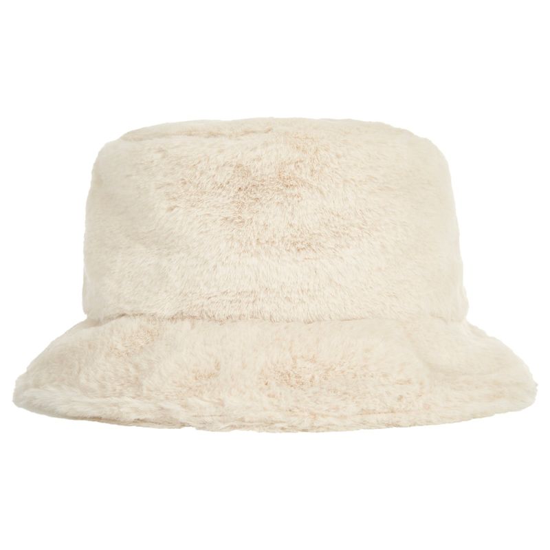 Fur logo point bucket hat CREAM