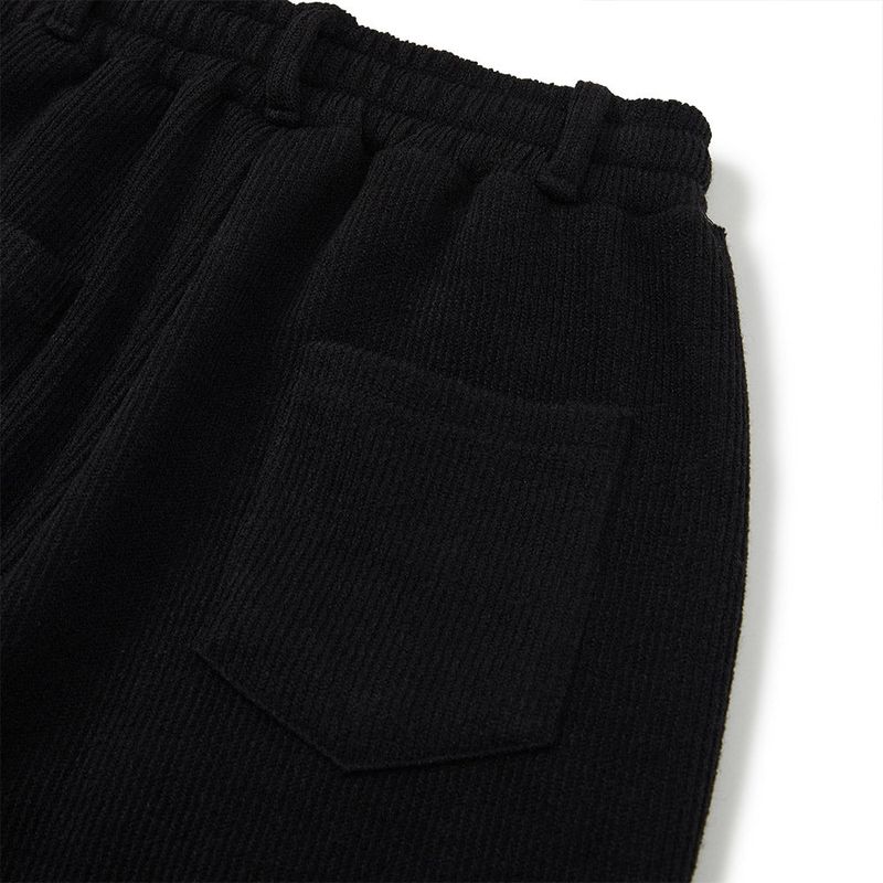 デニムニットブロッキングパンツ / Denim Knit Blocking Pants [BLACK]