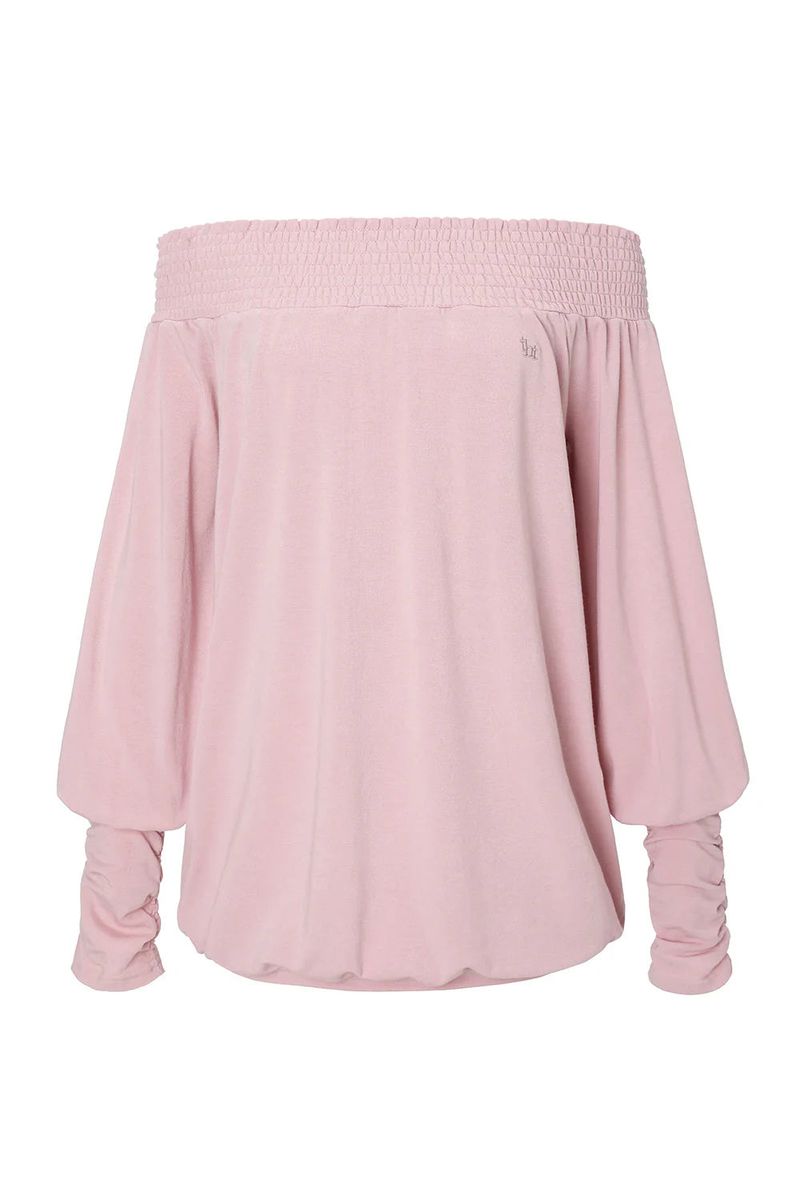 Bell shirring top - pink