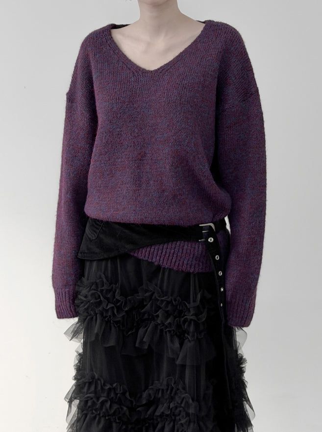 Zen V-neck Bocashi Knit