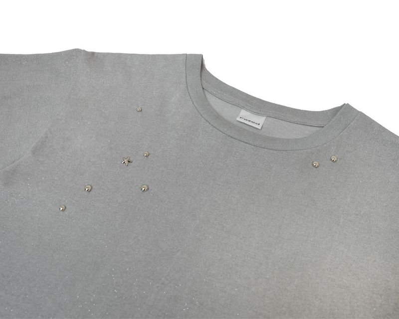 glitter star t-shirts / gray
