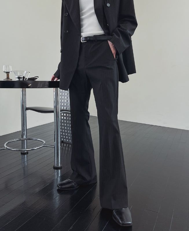 Lips Stripe Double Blazer Pants Set