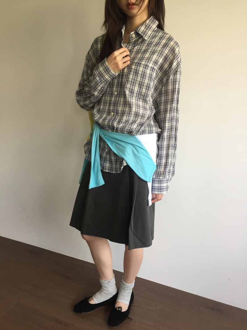Lazy Log Check Shirt (2color)