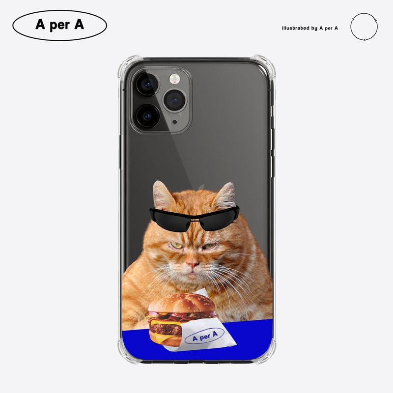 gluttony Cat and hamburger