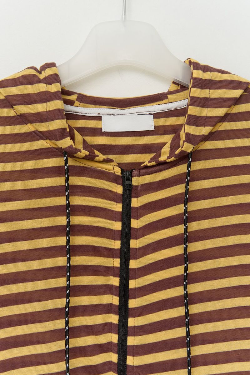Robe Striped Zip Hoodie