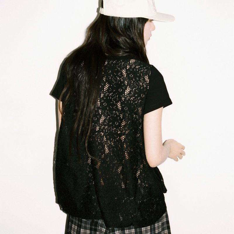 WEBHOUSE（ウェブハウス）の「Heart Logo Mix Tee - Black（Tops）」