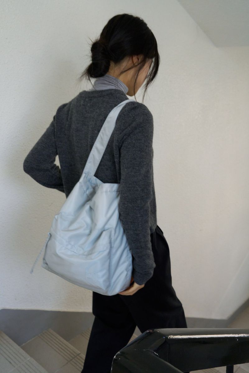 puff pocket padding bag (silver)