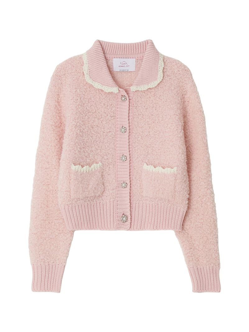 SIWL107(シウォル107)の「Alpaca Knit Cardigan (Pink)(Tops)」