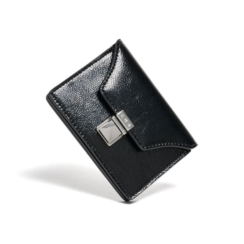 Modic Buckle 3 Layer Accordion Card Wallet Black