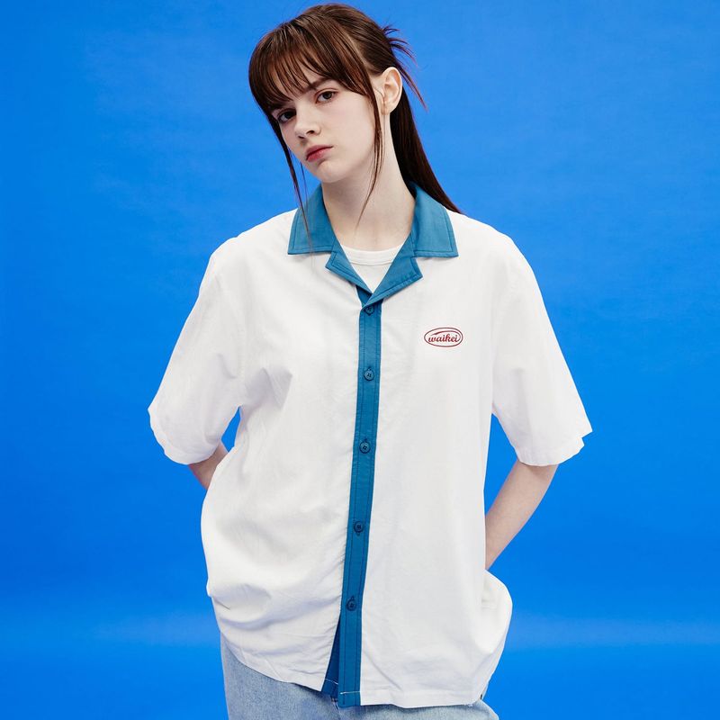 Dolphin graphic bowling half sleeve shirts