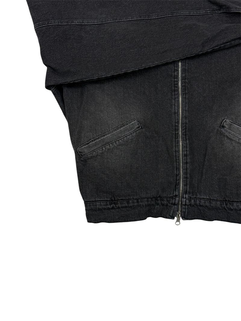 Iconic Biker Black Denim Jacket