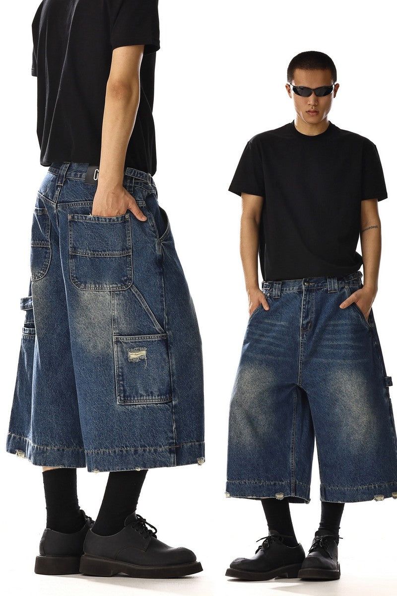 MBEXX(エムビーイーエックスエックス)の「Washed Blue Cargo Shorts(Pants)」