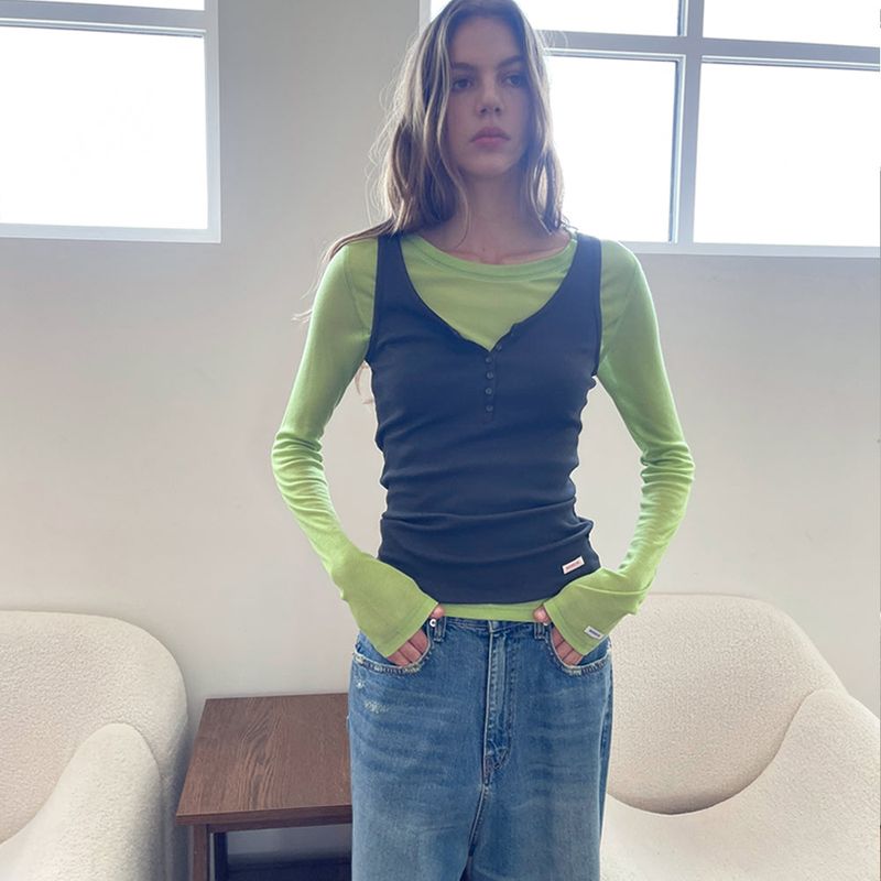 Sheer Tencel T/Shirts_Light Green