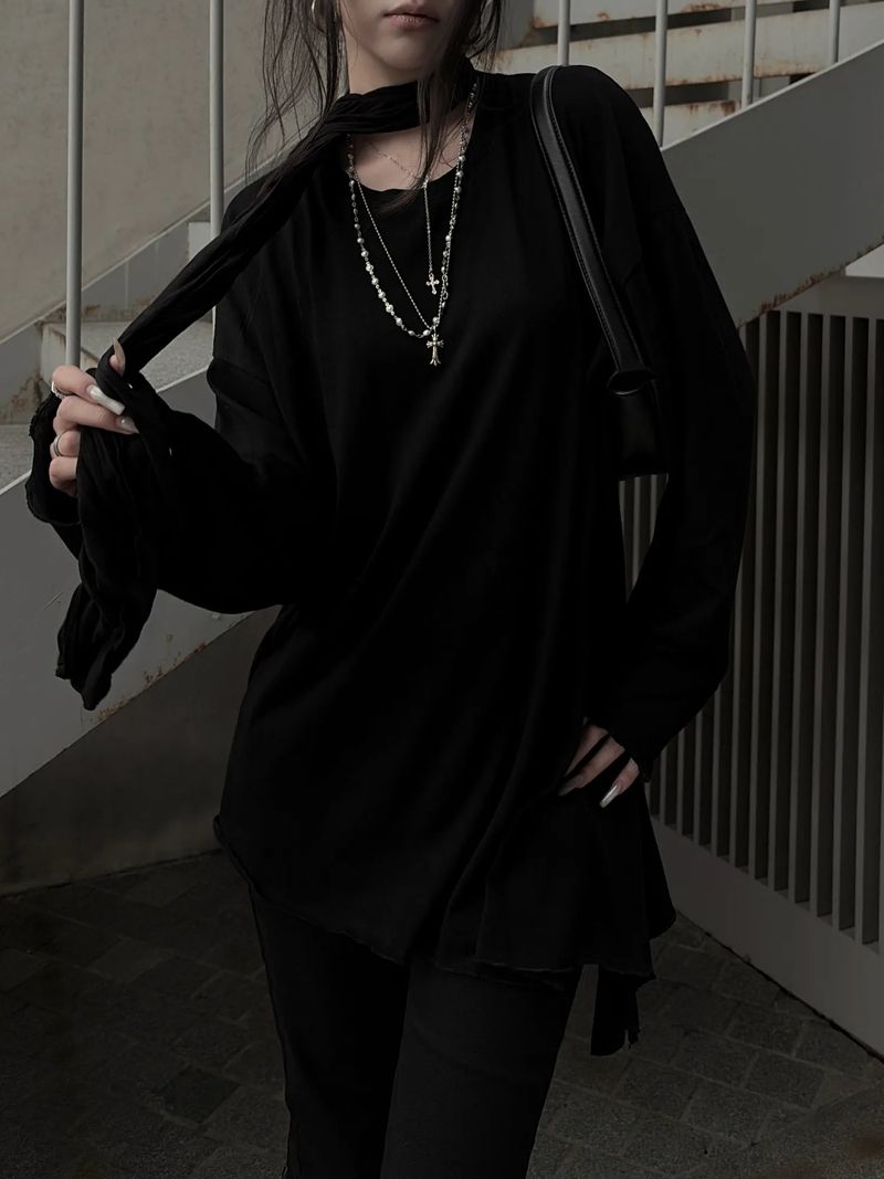 wrinkle pleated scarf (2color)