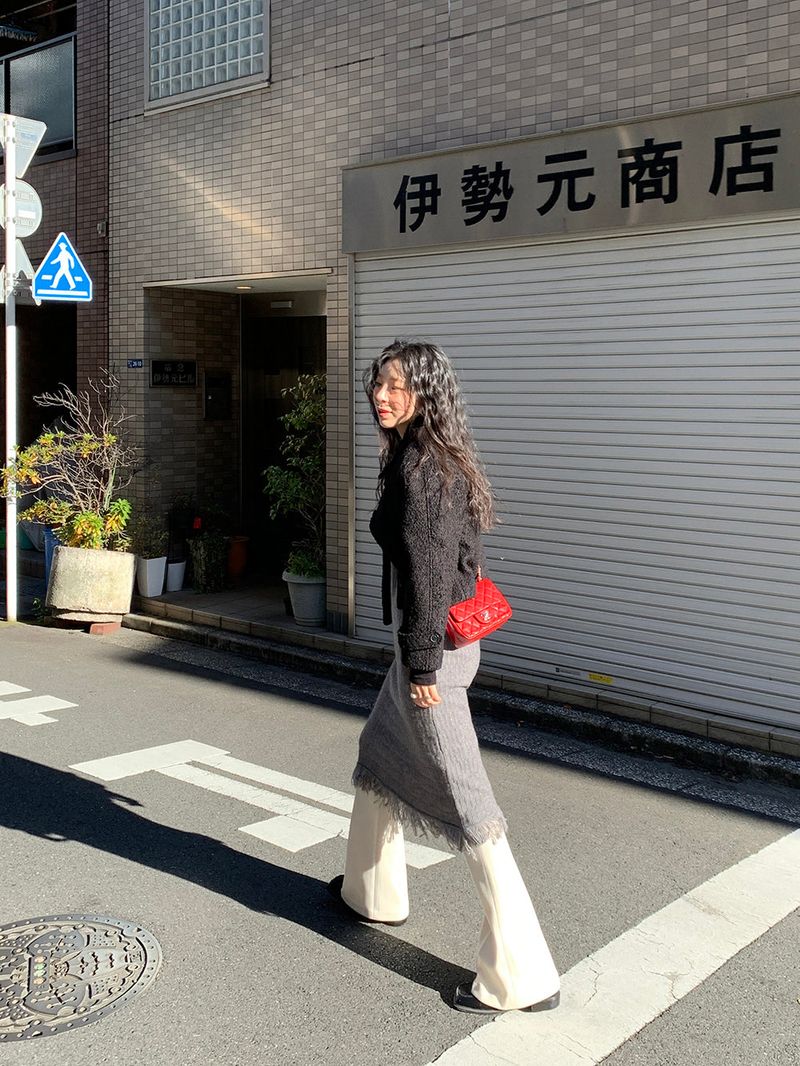 [MADE] [Wool Napping] Winter Warm Long Bootcut Slacks