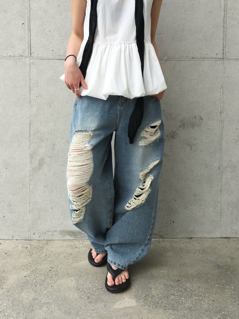 RITCORE（リットコア）の「Pico Distressed Wide Denim (2c)（Pants）」