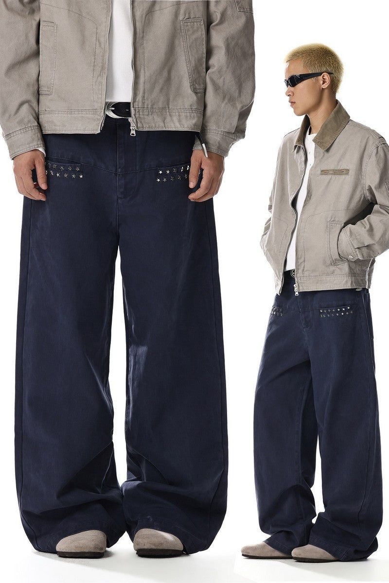MBEXX(エムビーイーエックスエックス)の「Stars Studded Wide Jeans(Pants)」