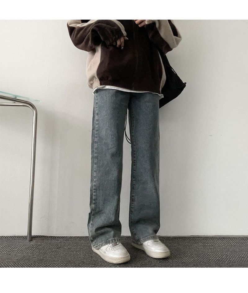 [Sizes of 7 S-3XL!] Tito Semi-Wide Daily Washing Denim Pants