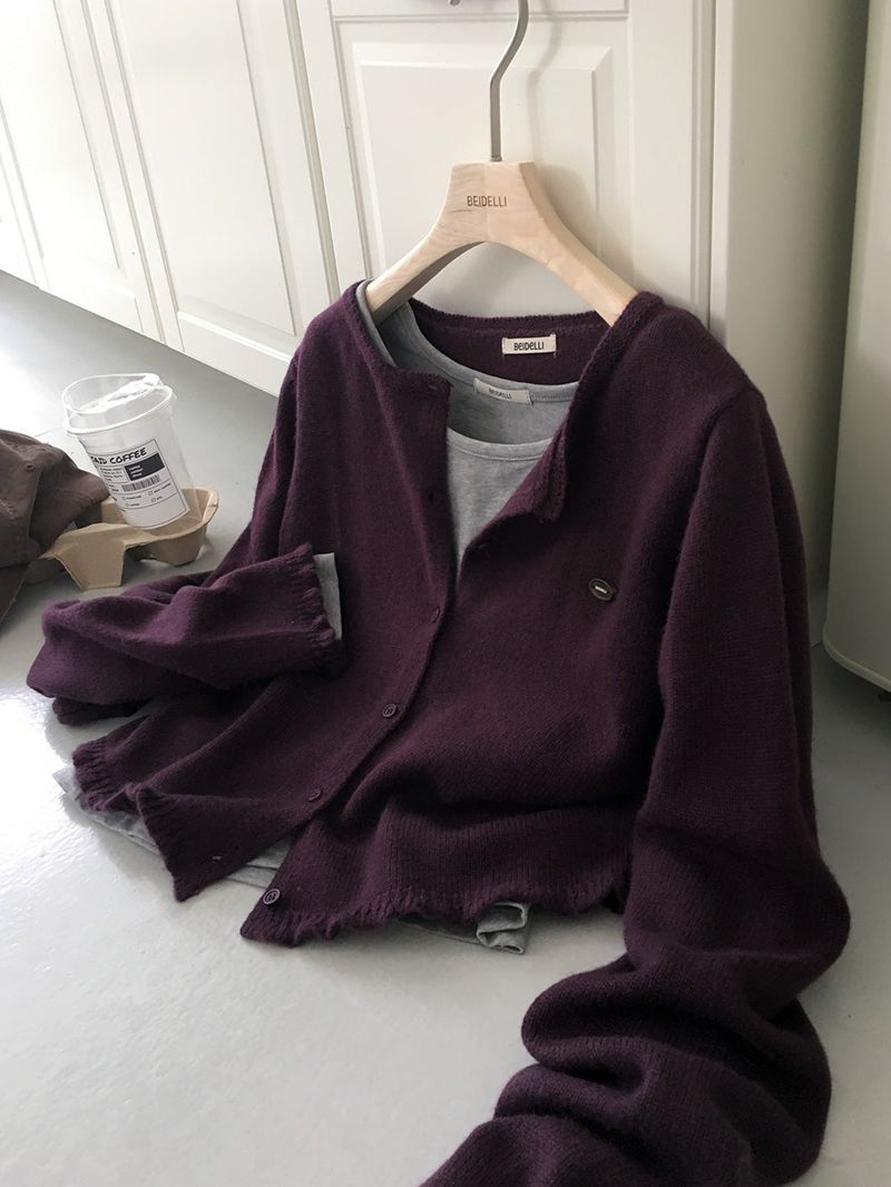 Candy Frill Knit Cardigan