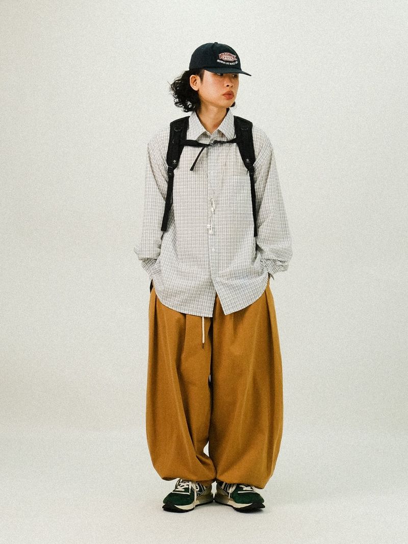 THE W Belted Pin-tuck Balloon Pants