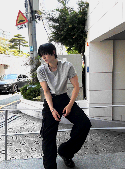 クロップマッスルフィットTシャツ