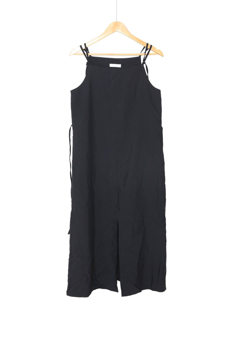 long slit sleeveless dress