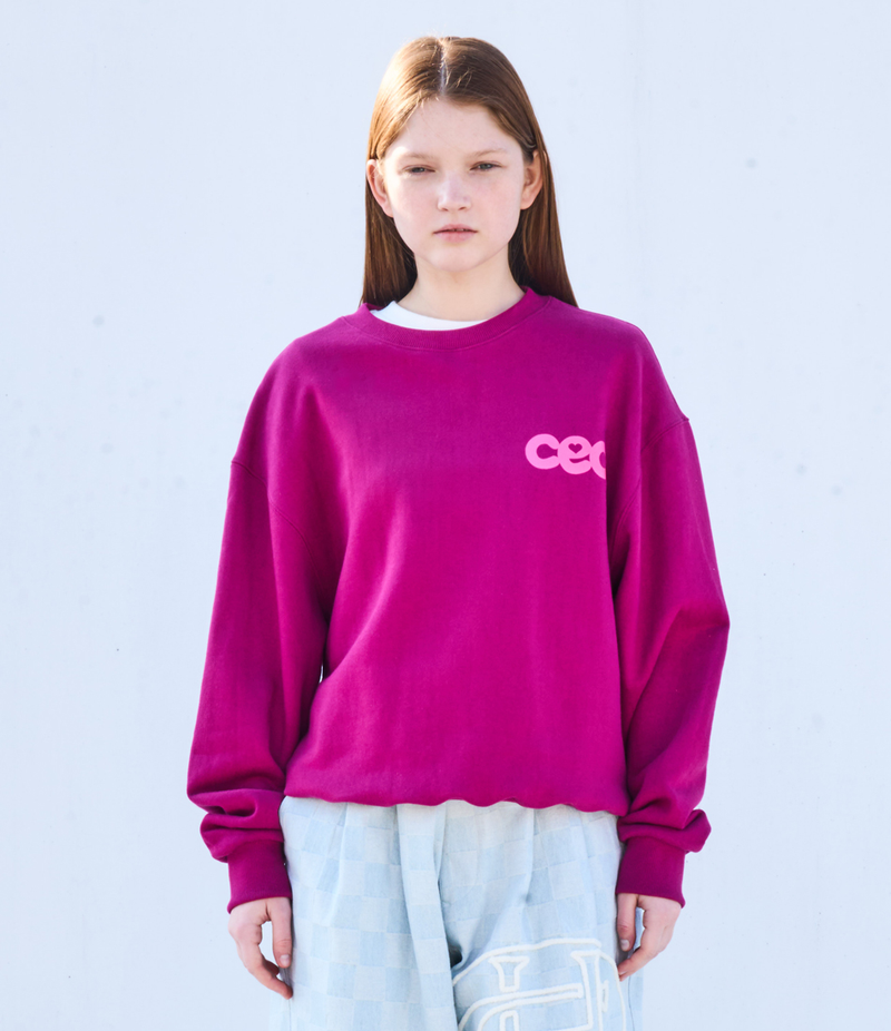 CEC HEART LOGO SWEATSHIRT(NEON PINK)