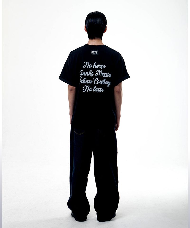 HANDWRITTEN COWBOY TSHIRT-BLACK