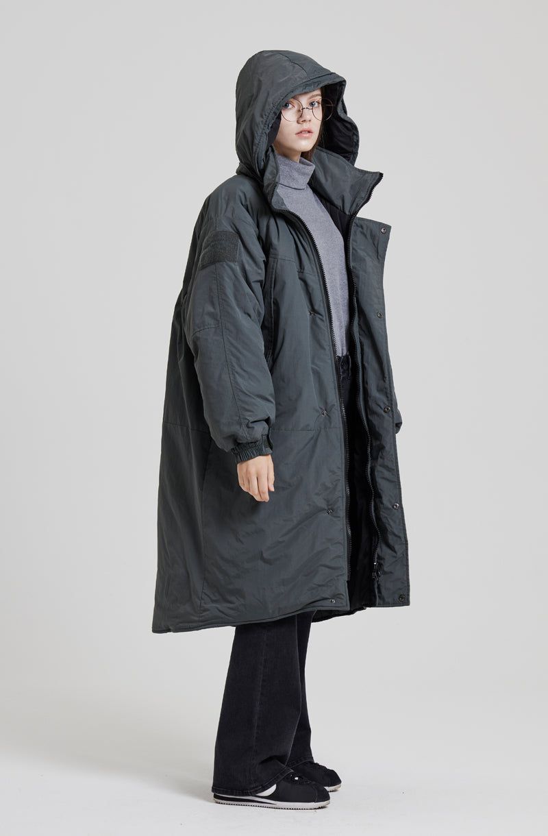 MOSS 2 HIGH-NECK HOOD PARKA [CHARCOAL]