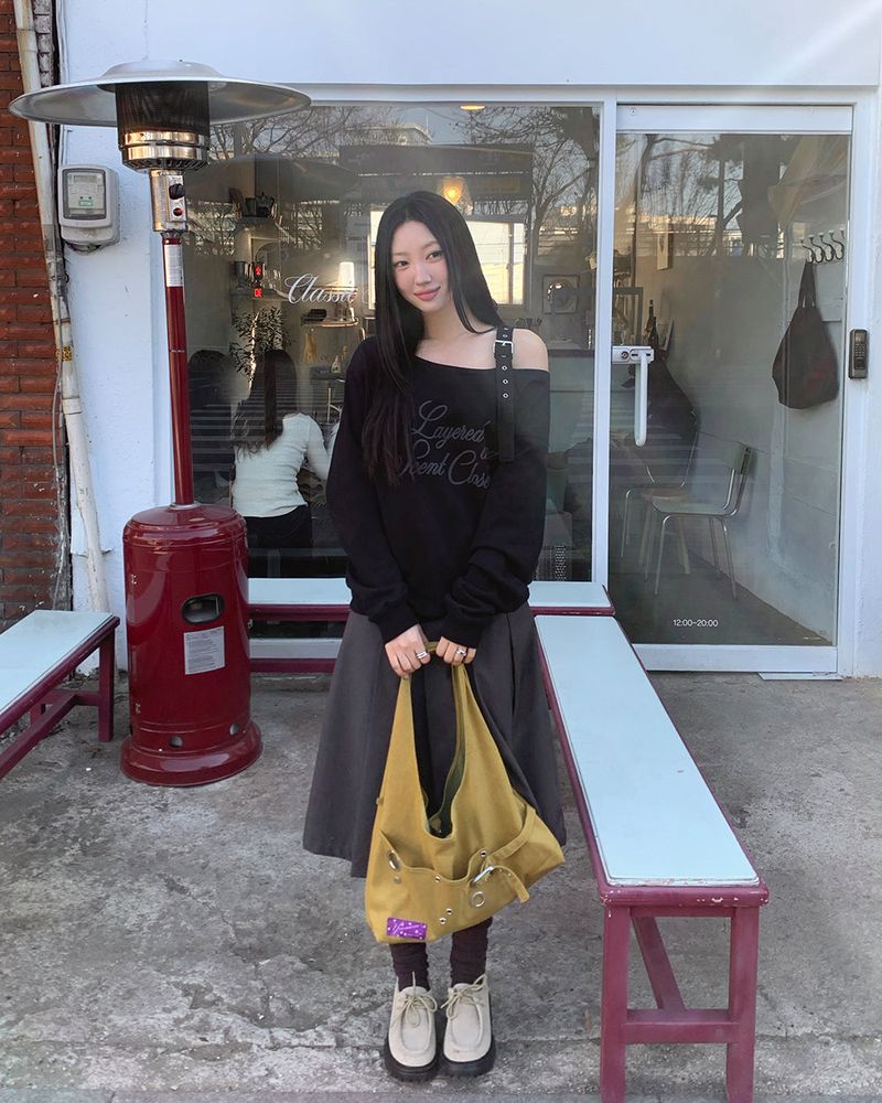 [ORIGINAL] Kachi midi pleats skirt