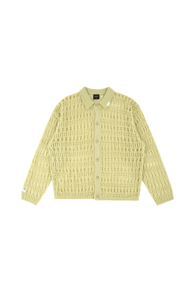 Pastel see-through knit cardigan